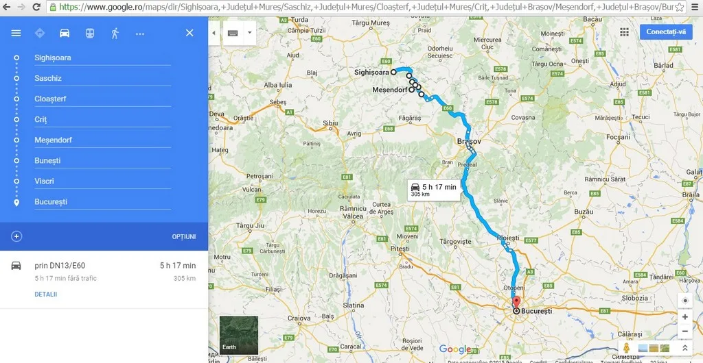 Sighisoara, Saschiz, Cloasterf, Crit, Mesendorf, Viscri
